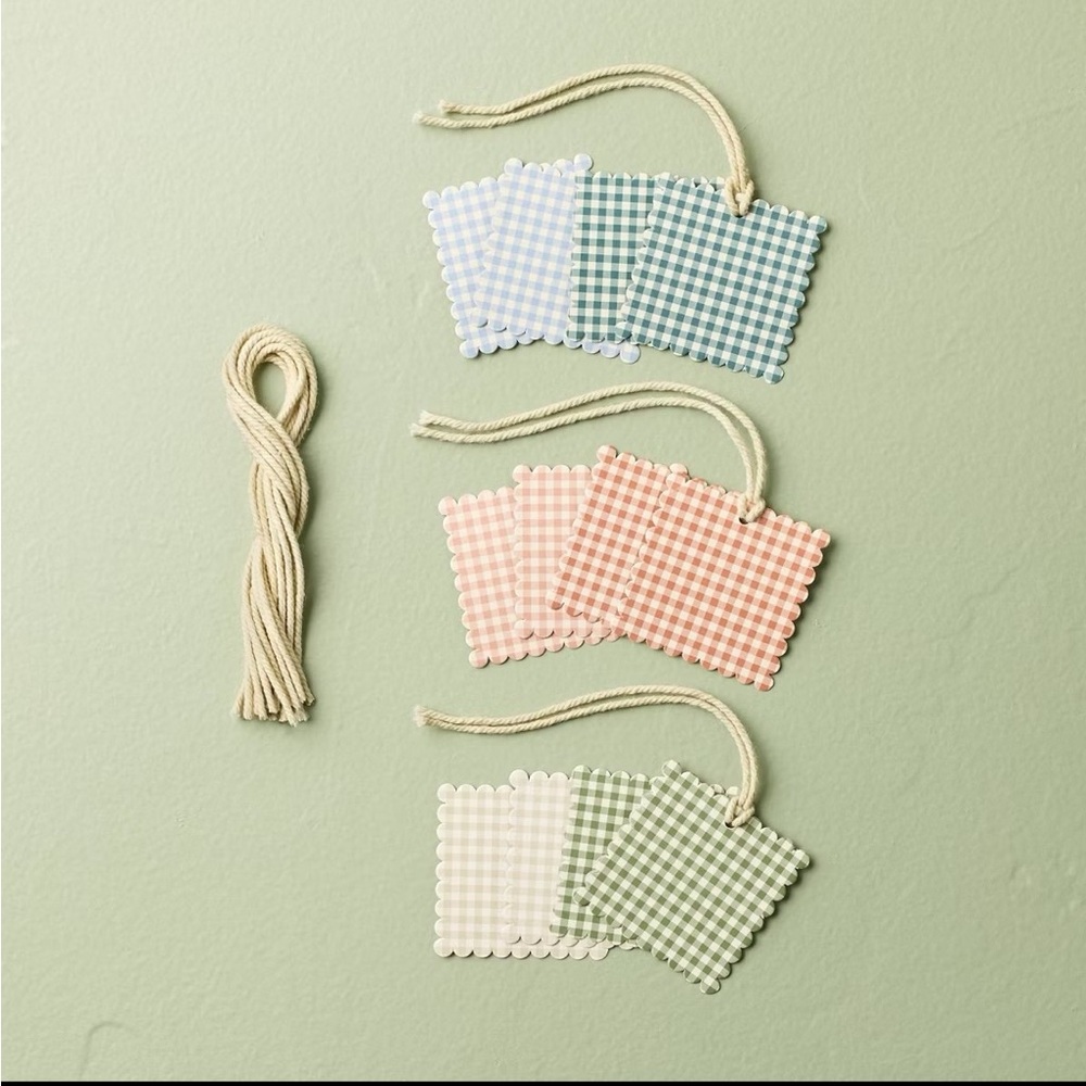 Gingham Gift Tags Pink/ Blue/Green - Hearth & Hand™ with Magnolia